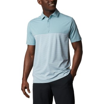 Columbia Polo Heren, Omni-Wick Stacked Blauw, 38VDOWHIB